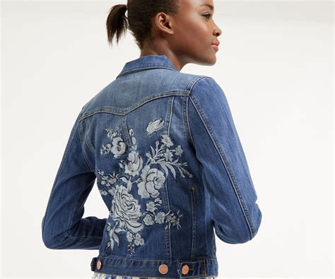 Embroidered Denim Jacket Oasis Embroidered Denim Jacket Denim