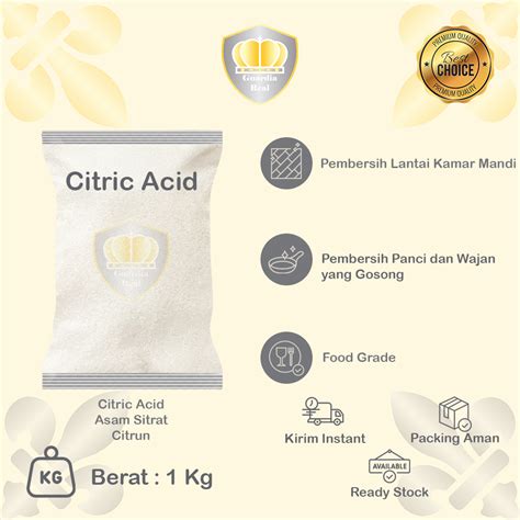 Jual Citric Acid 1 Kg Asam Sitrat 1 Kg Citrun 1 Kg Sitrun 1 Kg