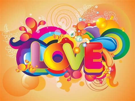 Colorful Love Background Free Vector Download Freeimages