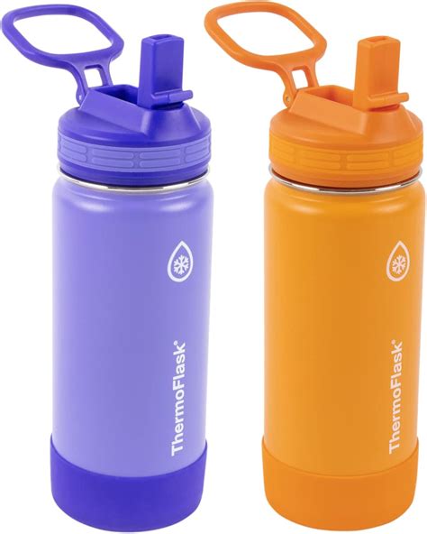 ThermoFlask Paquete De 2 Botellas De Agua De Acero Inoxidable