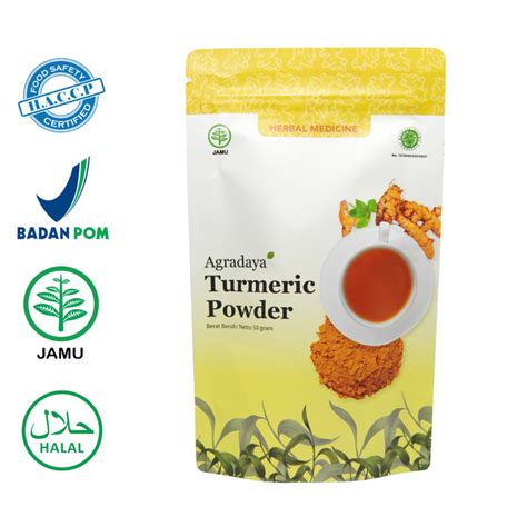 Agradaya Indonesia Turmeric Powder Serbuk Kunyit Gr Boourac