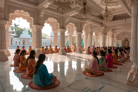 Radha Krishna Prem Mandir Vrindavan Foto Premium