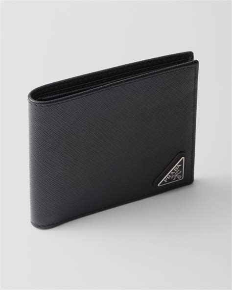 Black Saffiano Leather Wallet Prada