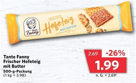 Tante Fanny Frischer Hefeteig Mit Butter G Packung Aanbieding Bij