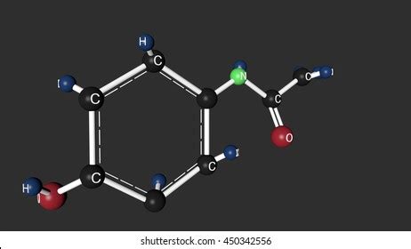 Acetaminophen Molecule Structure Molecular Structure Acetaminophen Stock Illustration 450342556 ...