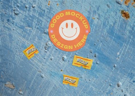 Vintage Sticker Mockup Psd High Quality Free Psd Templates For