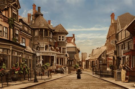 Victorian Town Graphic · Creative Fabrica