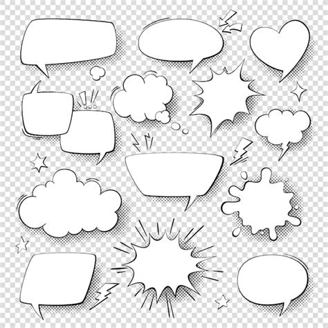 Premium Vector Comic Speech Bubbles Cartoon Comics Talking And Thought Bubbles Retro Speech