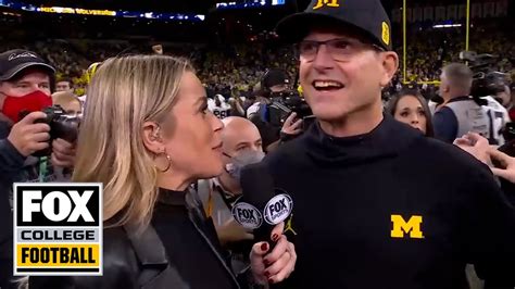 Jim Harbaugh Tells Jenny Taft Why Hes Fired Up About Michigans