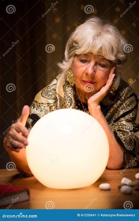 Fortune Teller With Crystal Ball Stock Image - Image: 61235641