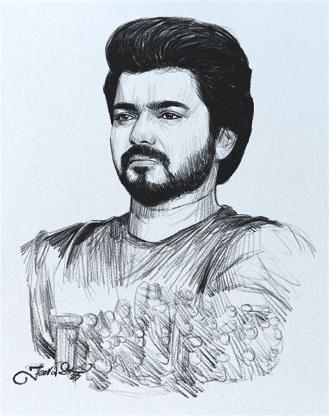 Thalapathy Vijay Pencil Sketch 2023 Artofit