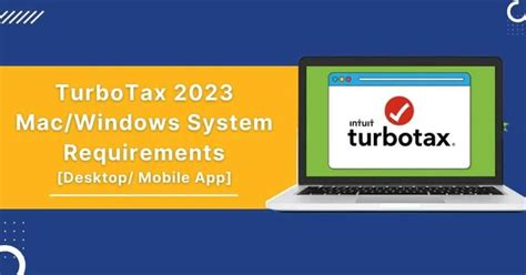 TurboTax 2023 Mac/Windows System Requirements [Desktop/ Mobile App] - Mwjconsultancy - Medium