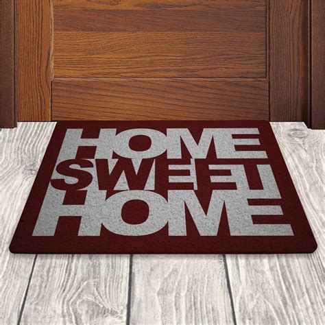 Tapete Capacho Home Sweet Home Fundo Bord X Cm Elo