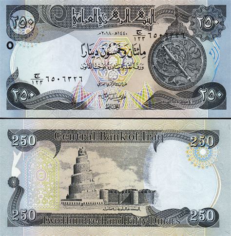 Iraq 250 Dinars 2018 BUNDLE Pack Of 100 PCS Consecutive UNC P 97