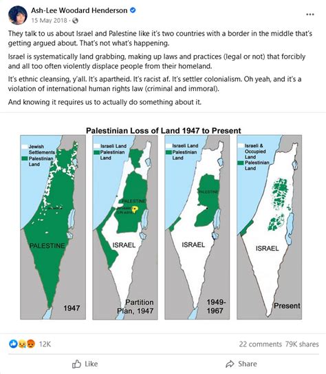 History Is This Infographic About Palestinian Loss Of Land Since 1947 Accurate Skeptics