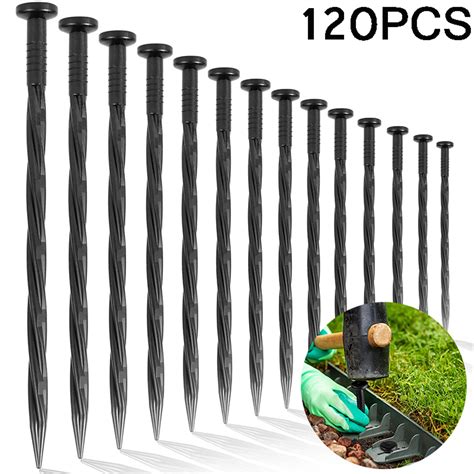 Plastic Edging Stakes Elbourn 120pcs 8 Inch Landscape Edging Anchoring