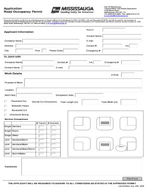 Occupancy Permit Mississauga Fill Online Printable Fillable Blank