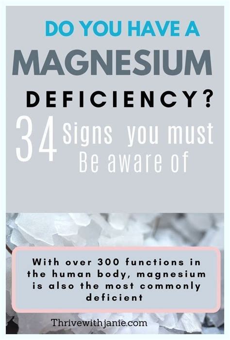 Signs Magnesium Deficiency Artofit