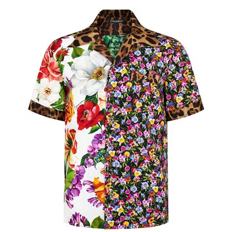 Dolce And Gabbana Eden Short Sleeve Shirt Men Multi S9000 Flannels