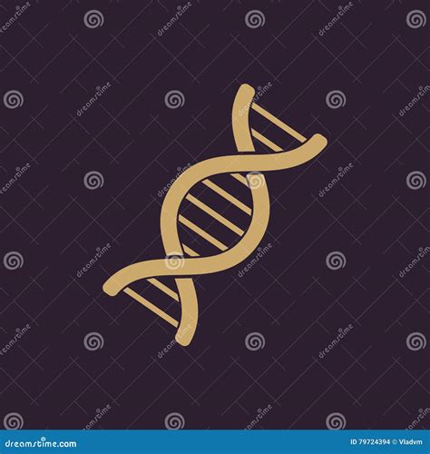 The Dna Icon Genetics And Medicine Molecule Chromosome Biology Symbol Flat Vector