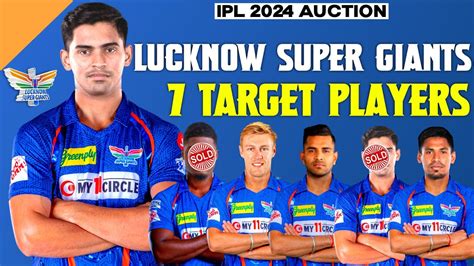 IPL 2024 LSG Team Lucknow Super Giants LSG 7 Target Player List For