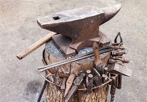 Vintage Blacksmith Tools: Anvil and More