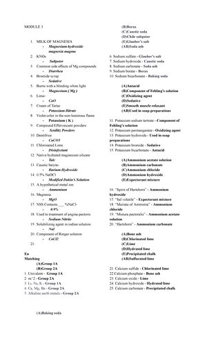 Review Inorganic Chem Lec Nomenclature Of Inorganic Compounds