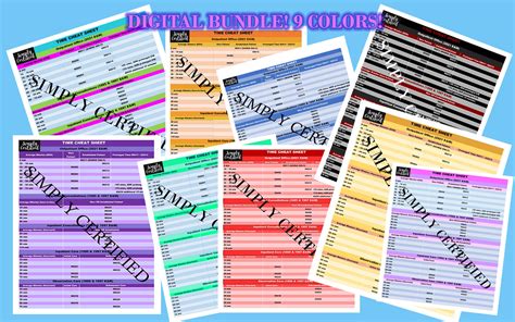 95 97 And 2021 Eandm Time Based Coding Cheat Sheets In 9 Beautiful Colors Bundle Etsy