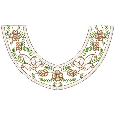 The New Small Neckline Embroidery Design