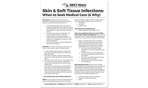 Skin And Soft Tissue Infections When To Seek Medical Care And Why — Next