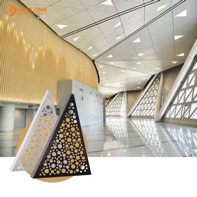 Fireproof Colored Perforated Aluminum Ceiling Panels Commercial Drop