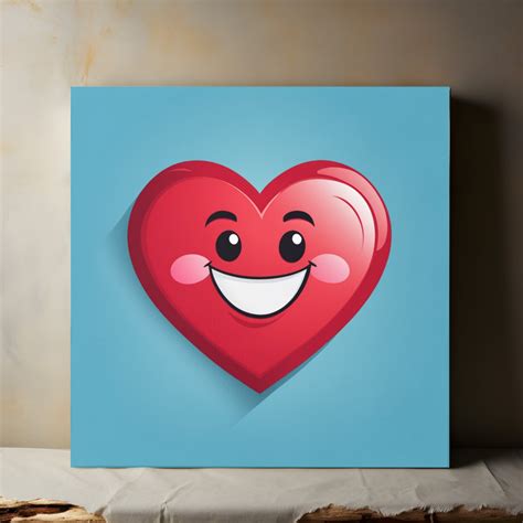 Funny Valentines Day Red Heart Canvas Wall Art Print Art Valentines