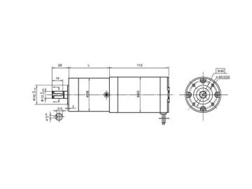 56JX300K 60ZY105 Permanent Magnet DC Gear Motor Planetary Motor