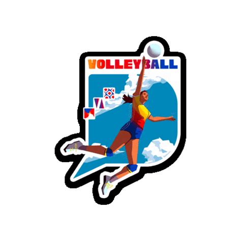 Volleyball Athletes Sticker By Dito Telecommunity