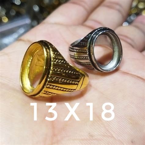 Jual Ring Cangkang Emban Gagang Cincin Titanium Minimalis Simple Dan