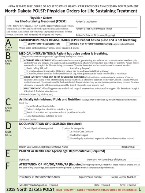 Your Guide To Polst Provider Orders For Life Sustaining Form Fill Out