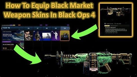 How To Equip Black Market Weapon Skins In Black Ops 4 Youtube