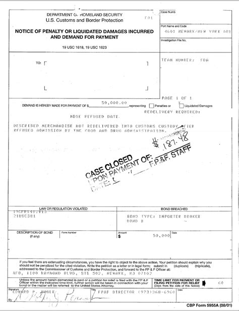 Customs And International Trade Law Expertcbp Liquidated Damages