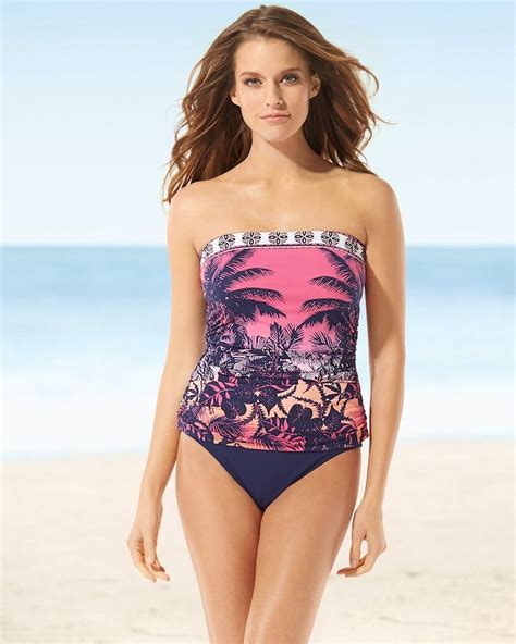 Foldover Bandeau Swim Tankini Top Soma