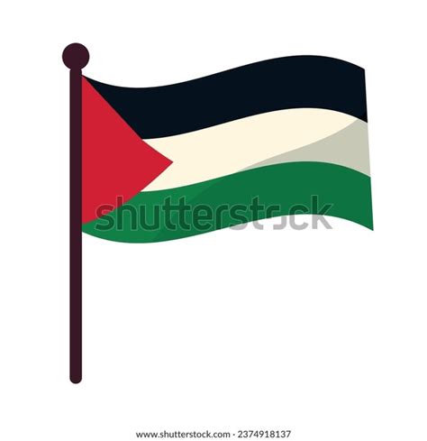 Palestine Flag Pole Design Stock Vector (Royalty Free) 2374918137 ...