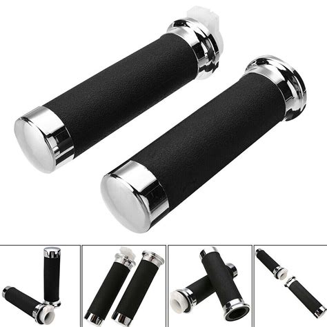 1 Pair 25mm Motorcycle Handlebar Hand Grips EBay