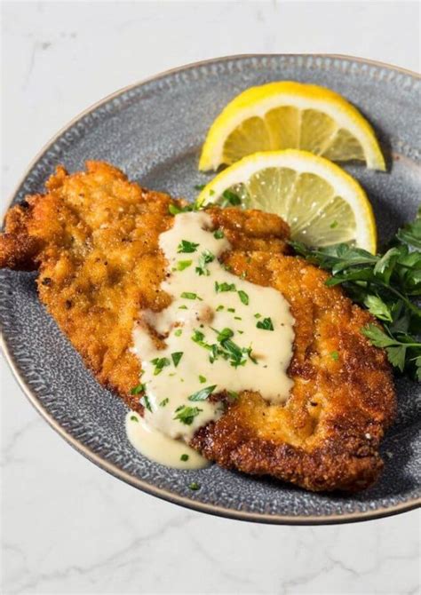 Homemade German Chicken Schnitzel And Lemon Cream Sauce Recipes Junkie