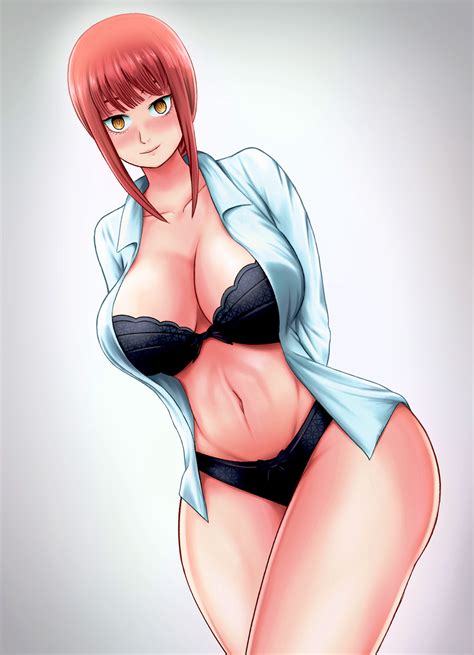 Rule 34 2d Artist Request Big Breasts Blush Bra Chainsaw Man Looking At Viewer Makima