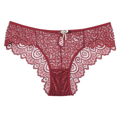 Cheap Cinoon Women Sexy Lace Panties Low Rise Temptation Lingerie