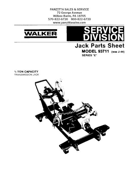 Lincoln Walker 93711 Series E Parts Panzitta Sales And Service