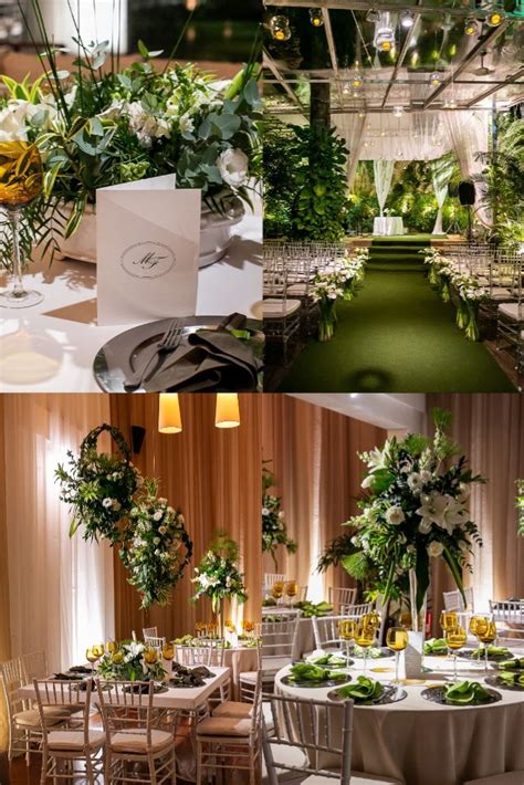 Casamento Verde e Branco Casamento verde Decoração de casamento