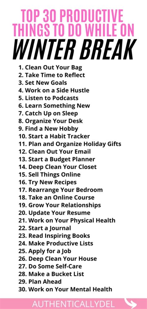 30 Crazy Productive Things To Do During Winter Break Authentically Del