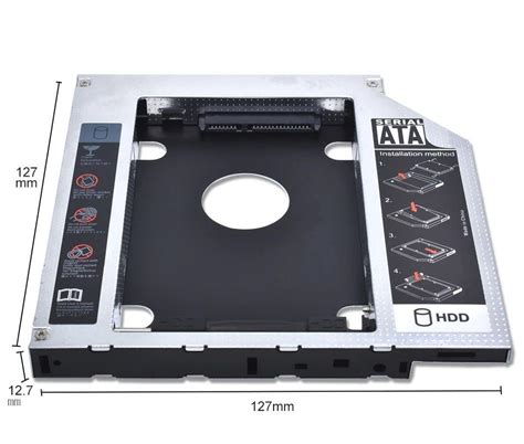 Optibay адаптер/переходник для установки HDD/SSD в ноутбук 9.5/12.7мм ...