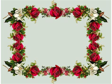 Free Red And Yellow Flower Frame Png Rosenrahmen Freebie Free