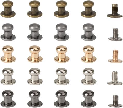 Massive Nieten 100 Stück Stud Button Rivet Button 6x8 mm Bronze Leder